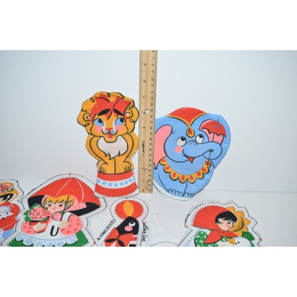 Vtg CUT & SEW Fabric Panels CUT  See Photos circus cute children etc... - Picture 9 of 9